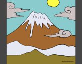 Desenho Monte Fuji pintado por Missim