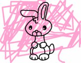 Desenho Art o coelho pintado por vitorcely
