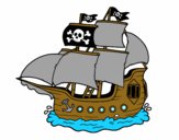 Desenho Barco pirata pintado por vitorcely