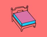 Desenho cama sem travesseiro pintado por laisgil