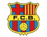 Desenho Emblema do F.C. Barcelona pintado por JuliaAB