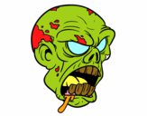 Desenho Cabeça de zombie pintado por enzo2015