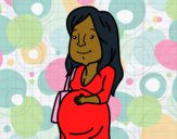 Desenho Mulher grávida pintado por tina-charl