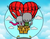 Desenho O balão do amor pintado por Missim