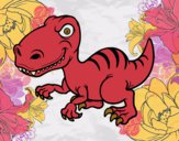 Desenho Dinossauro velociraptor pintado por Missim