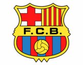 Desenho Emblema do F.C. Barcelona pintado por EMANUELDJ