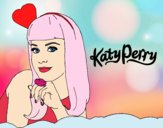 Desenho Katy Perry pintado por Amorinha