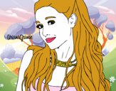 Desenho Ariana Grande com coleira pintado por paloma-03