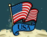 Desenho Bandeira dos Estados Unidos pintado por jujuba23
