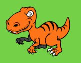 Desenho Dinossauro velociraptor pintado por daviname