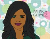 Desenho Selena Gomez sorrindo pintado por Missim