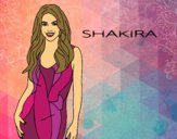 Desenho Shakira pintado por Missim