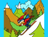 Desenho Esquiador pintado por marilurdes