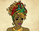 Desenho Mulher africana pintado por taiy