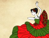 Desenho Mulher flamenco pintado por ale3170