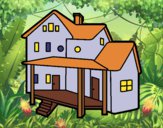 Desenho Casa con alpendre pintado por ImShampoo