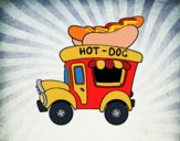 Desenho Food truck de Cachorro-quente pintado por ImShampoo