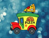 Desenho Food truck de pizza pintado por ImShampoo