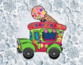 Desenho Food truck de sorvete pintado por ImShampoo