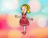 Desenho Menina com vestido de baile pintado por ImShampoo