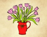 Desenho Jarro de tulipa pintado por Americo