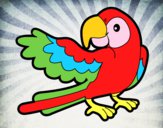 Desenho Papagaio abrir a asa pintado por irina