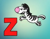 Desenho Z de Zebra pintado por Danguinha