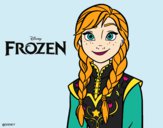 Desenho Anna de Frozen pintado por soraya lim