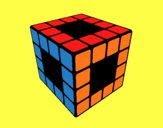 Desenho Cubo de Rubik pintado por Danguinha