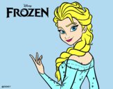 Desenho Elsa de Frozen pintado por soraya lim