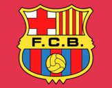 Desenho Emblema do F.C. Barcelona pintado por Danguinha
