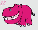 Desenho Hipopótamo pequeno pintado por bonnierita