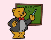 Desenho Professor urso pintado por Danguinha