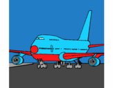 Desenho Avião em pista pintado por vitorcely