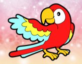 Desenho Papagaio abrir a asa pintado por jessica99