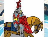 Desenho Cavaleiro a cavalo pintado por mattheus