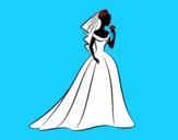 Desenho Vestido de casamento i véu  pintado por MONICANINA