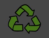 Desenho Símbolo de reciclagem pintado por Danguinha
