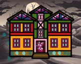 Desenho Casas pintado por alicev