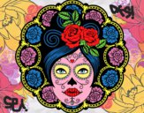 Desenho Caveira mexicana feminina pintado por SEDKS