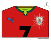 Camisa da copa do mundo de futebol 2014 do Uruguai