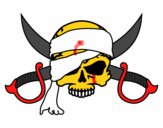 Desenho Símbolo pirata pintado por blackraide