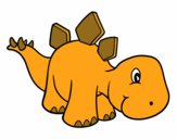 Desenho Bebê Stegosaurus pintado por pessuti