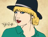 Desenho Taylor Swift com chapéu pintado por brenda5468