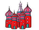 Desenho Catedral de São Basílio de Moscou pintado por Biiah