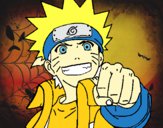 Desenho Naruto alegre pintado por nanico