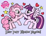 Desenho  Pony Melhores amigos para sempre pintado por nickolly