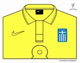 Desenho Camisa da copa do mundo de futebol 2014 da Grécia pintado por yasmanu