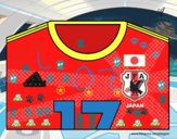 Camisa da copa do mundo de futebol 2014 do Japão