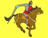 Desenho Cavaleiro a cavalo IV pintado por agpp
